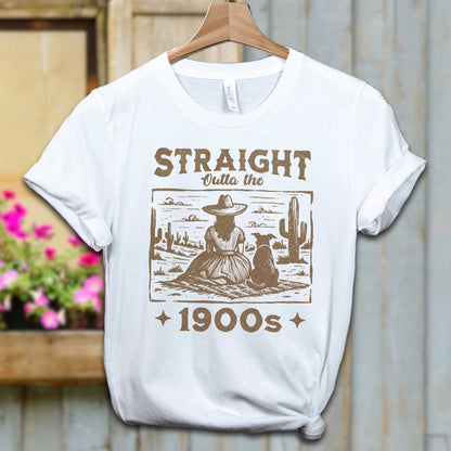 Physical Item Adult T-shirt / XS / White Straight Outta the 1900s Girl Shirt