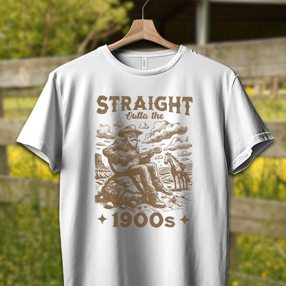 Physical Item Adult T-Shirt / XS / White Straight Outta the 1900s Guy Shirt