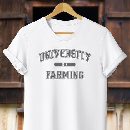 Physical Item Adult T-Shirt / XS / White University Of Farming Shirt