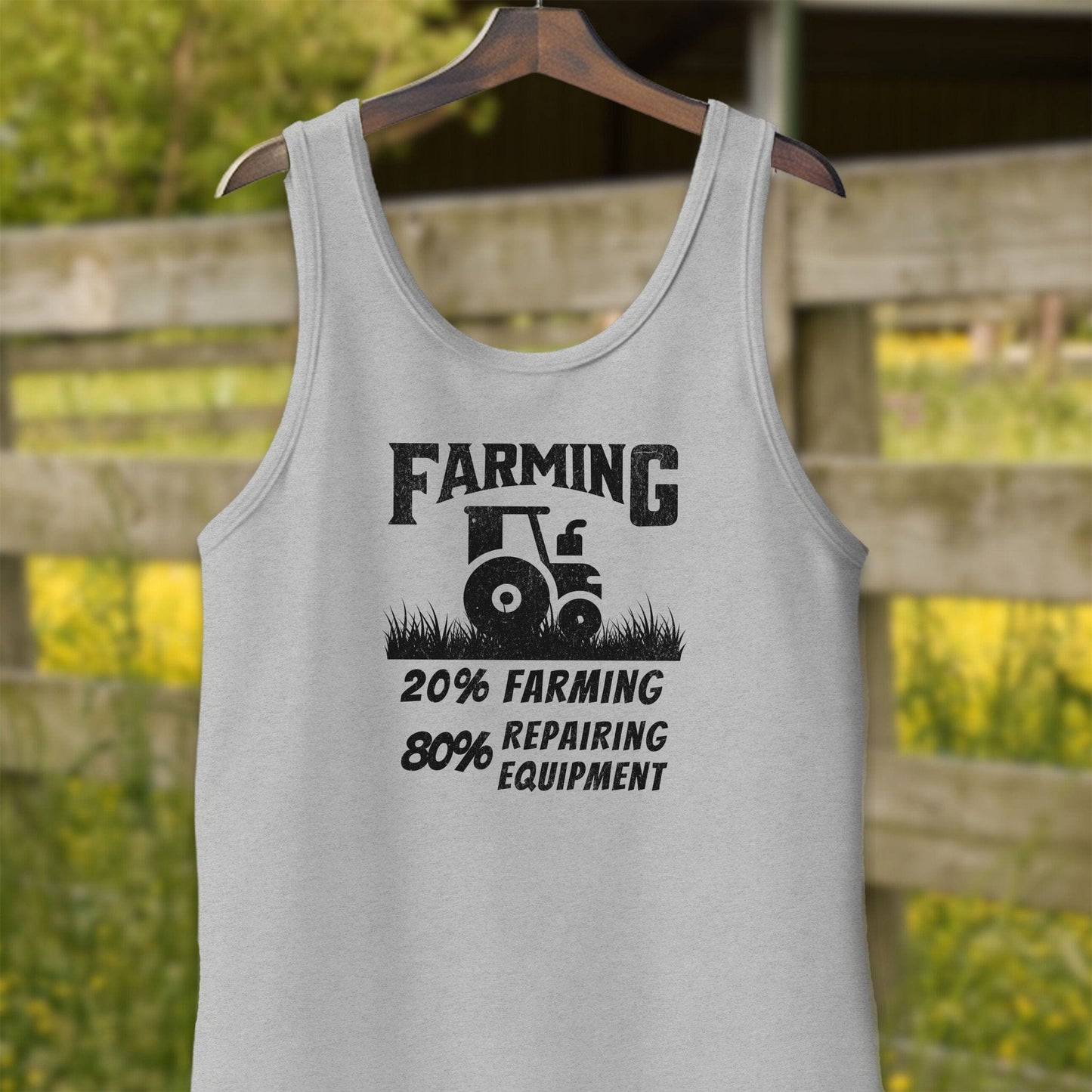 Physical Item Adult Tank Top / Athletic Heather / XS 20% Farming Shirt