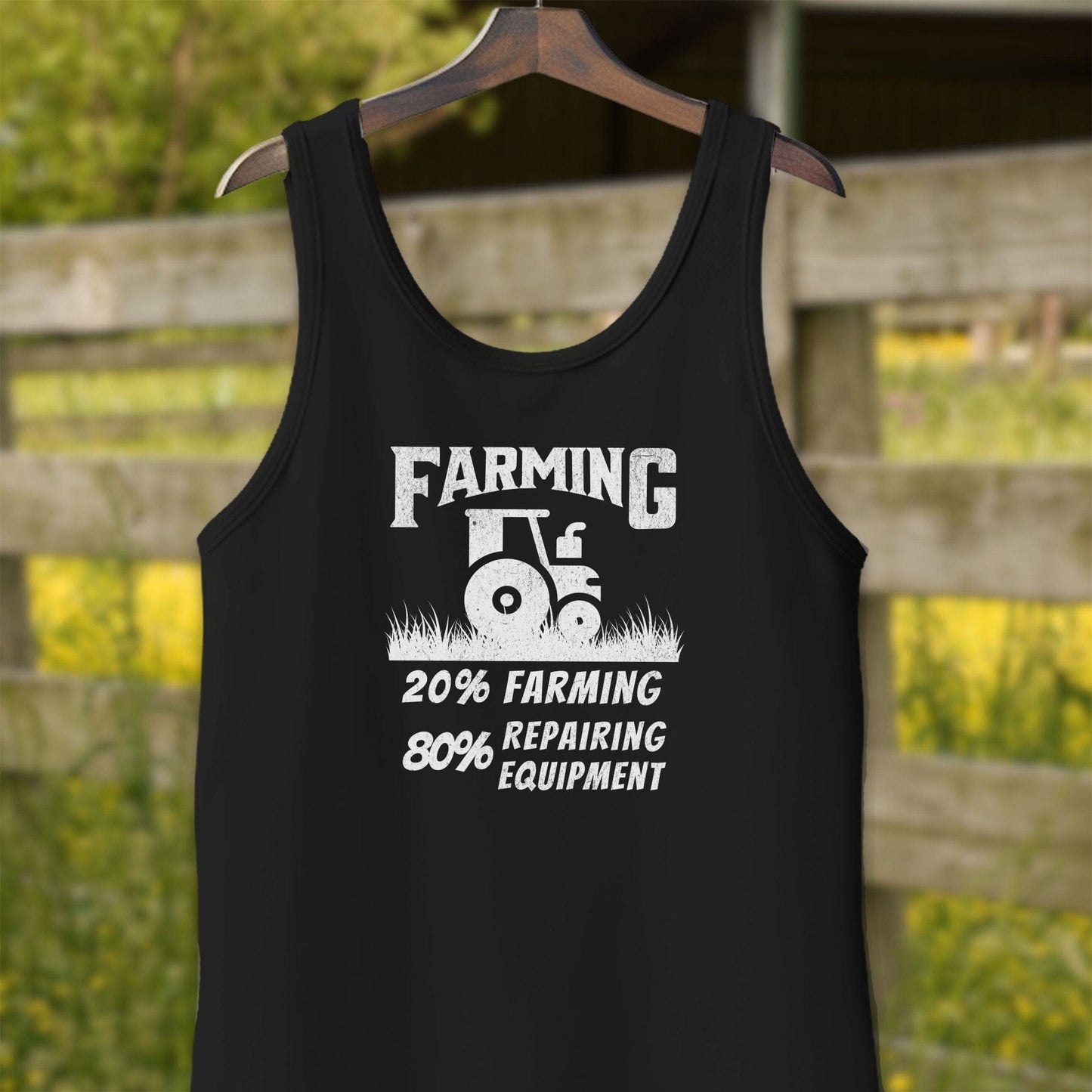 Physical Item Adult Tank Top / Black / XS 20% Farming Shirt