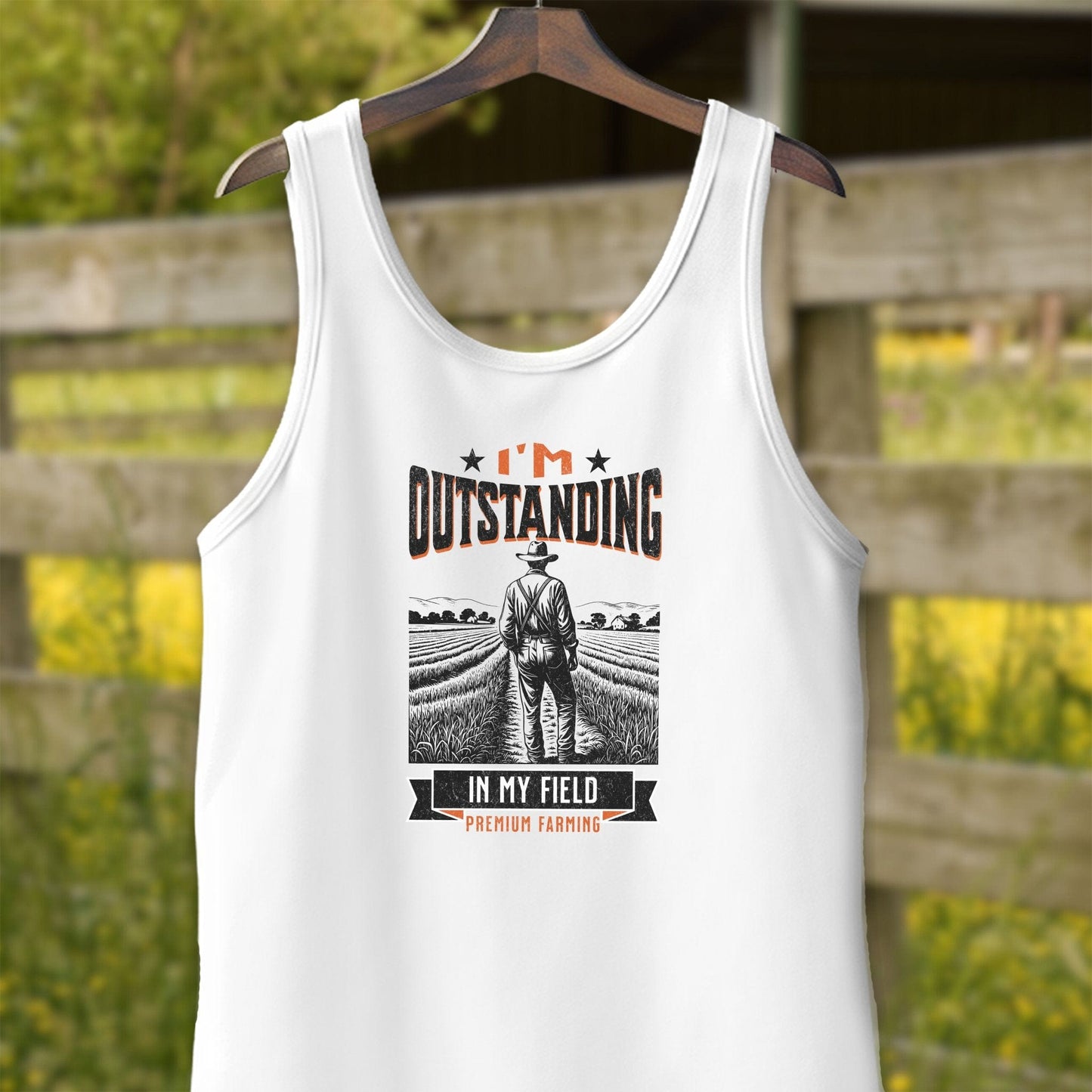 Physical Item Adult Tank Top / White / XS Outstanding in My Field Shirt