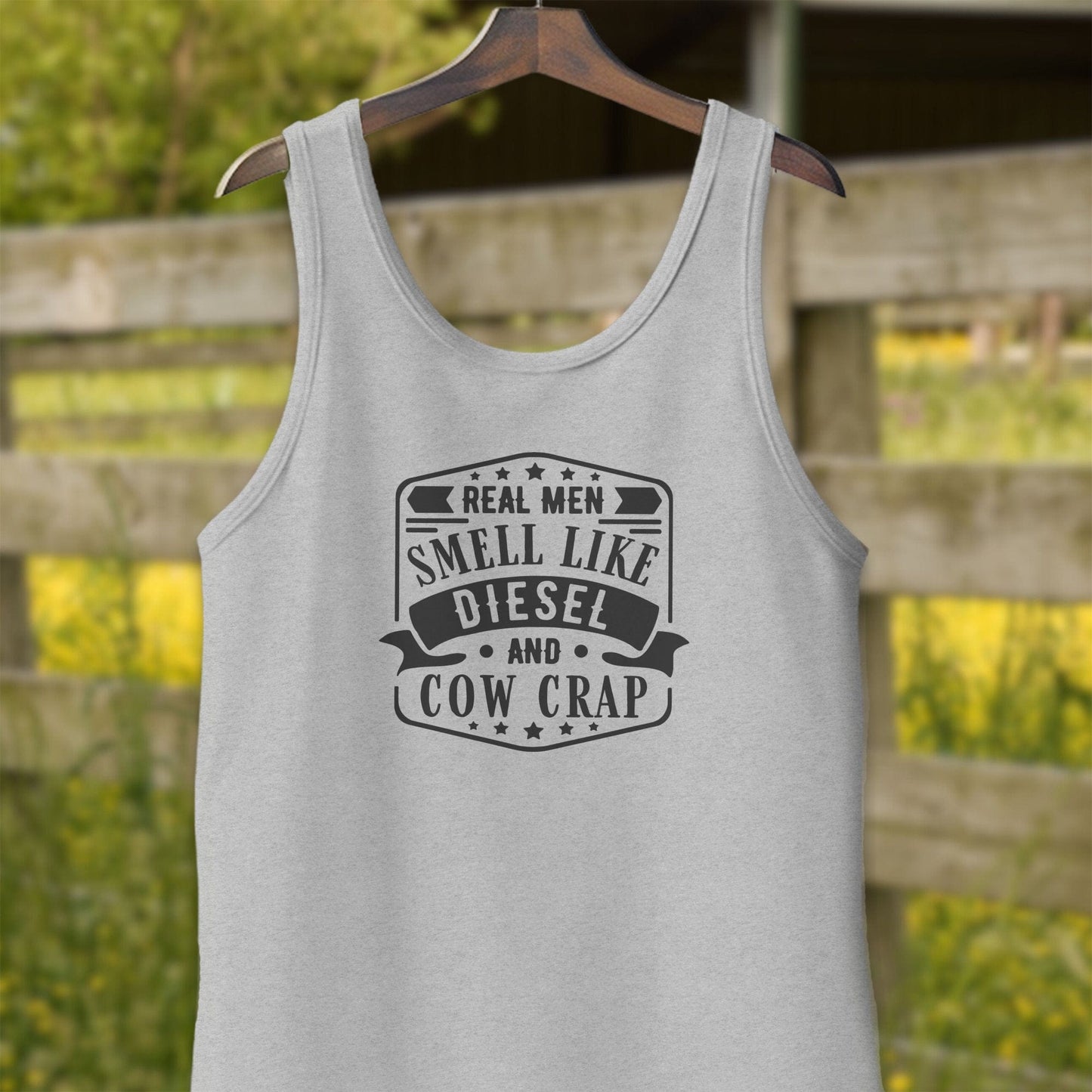 Physical Item Adult Tank Top / XS / Athletic Heather Real Men Smell Like Diesel Shirt