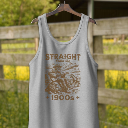 Physical Item Adult Tank Top / XS / Athletic Heather Straight Outta the 1900s Guy Shirt