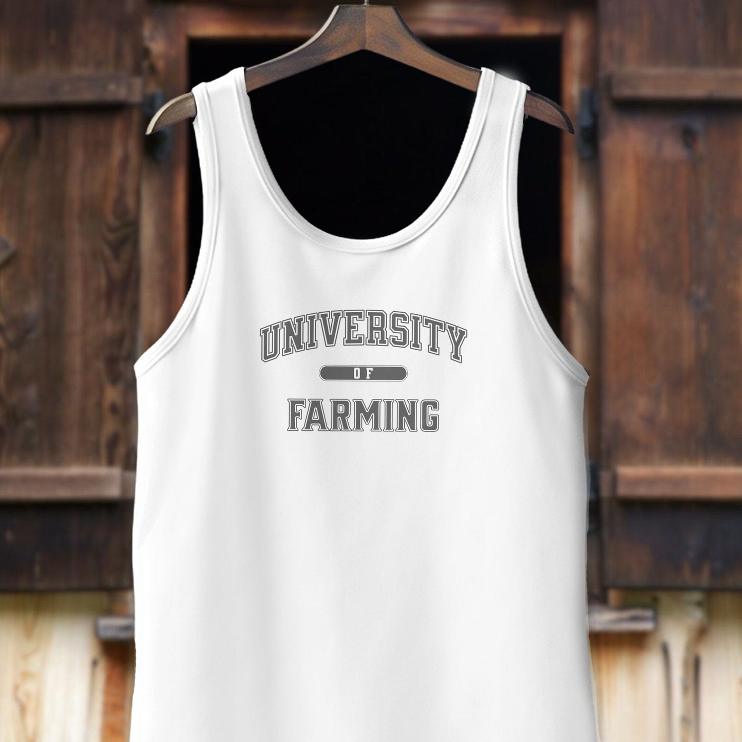 Physical Item Adult Tank Top / XS / White University Of Farming Shirt