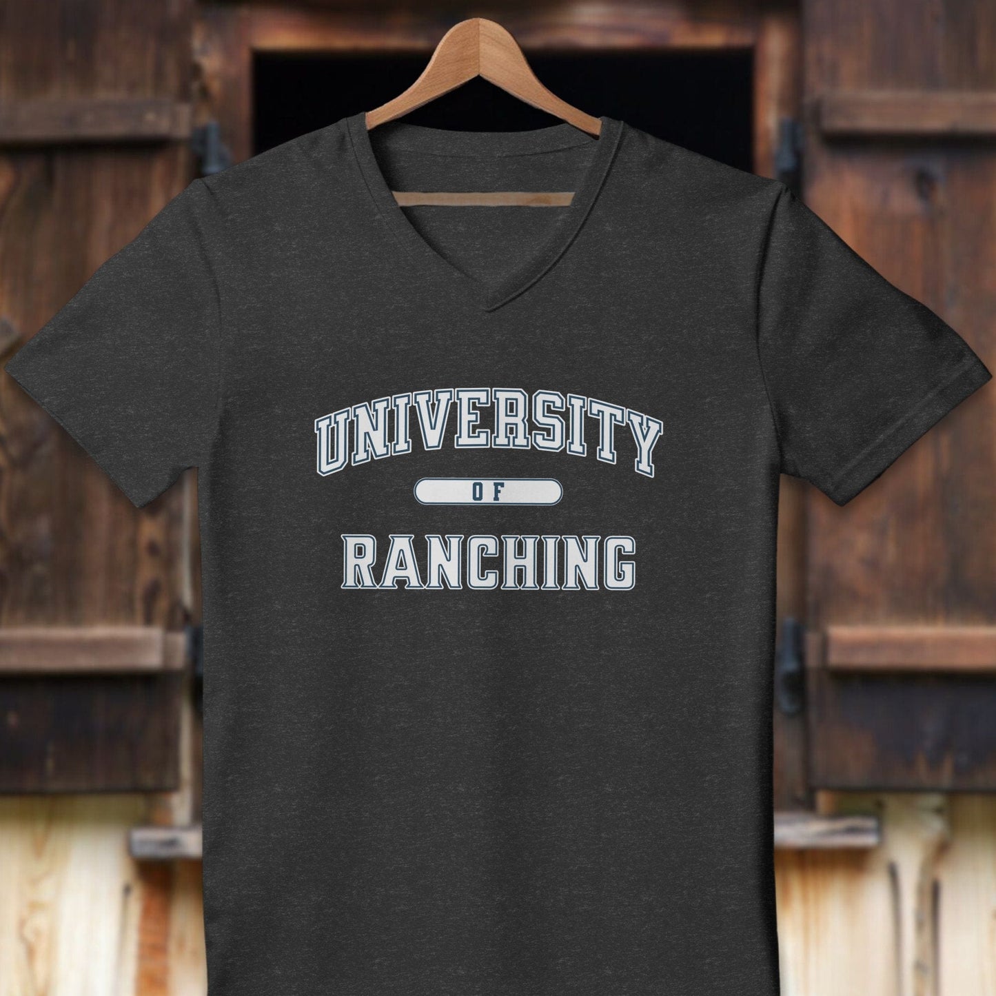 Physical Item Adult V-neck / S / Black University of Ranching Shirt