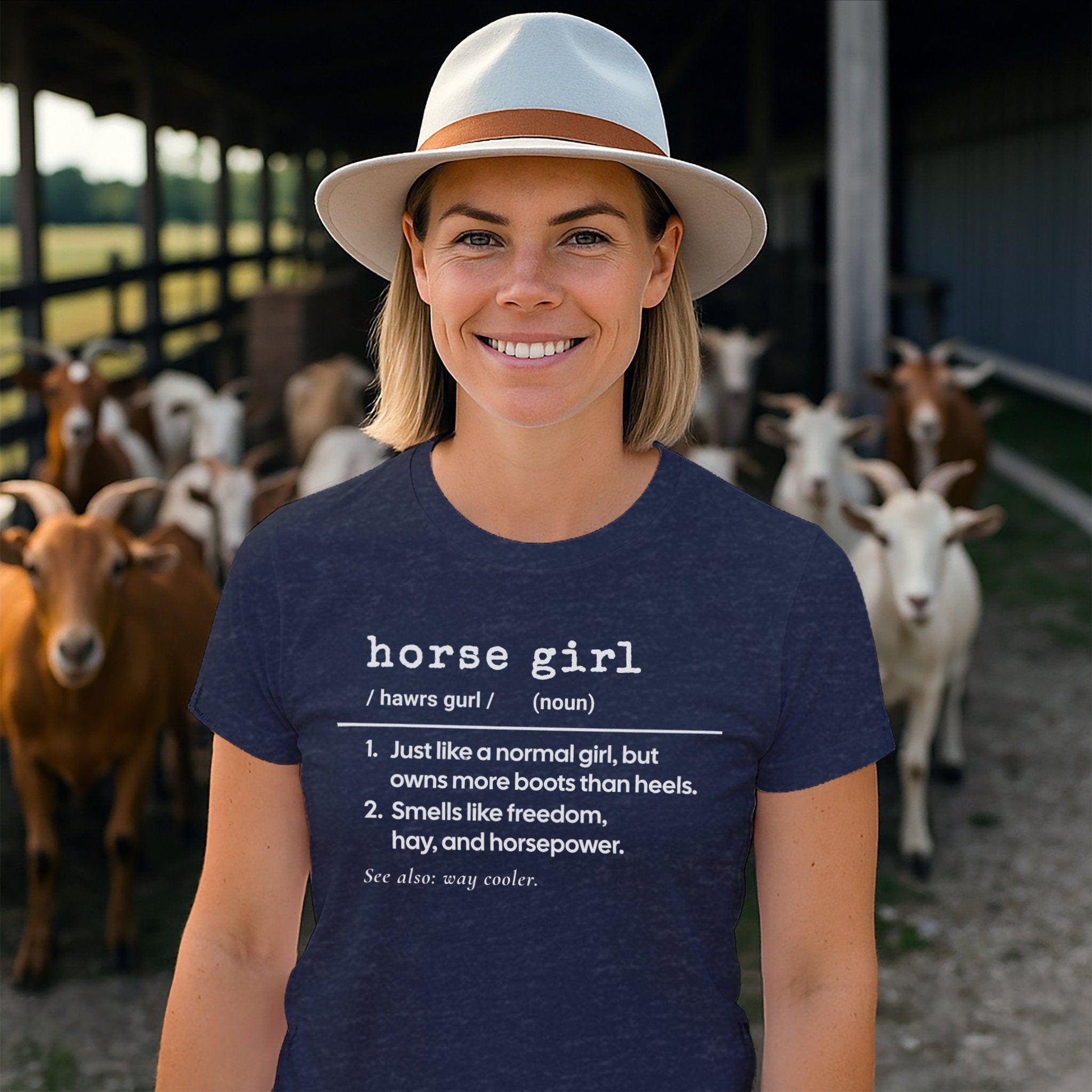 Physical Item Horse Girl Definition T-shirt