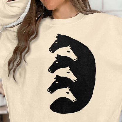 Physical Item Interlocking Horse Heads Shirt