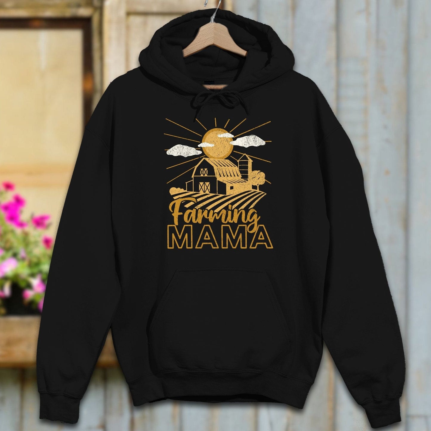 Physical Item S / Black Farming Mama Hoodie