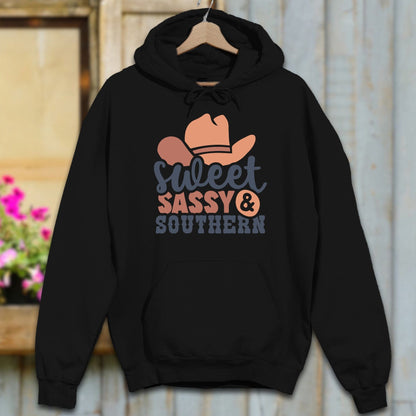 Physical Item S / Black Sweet Sassy Southern Cowgirl Hoodie