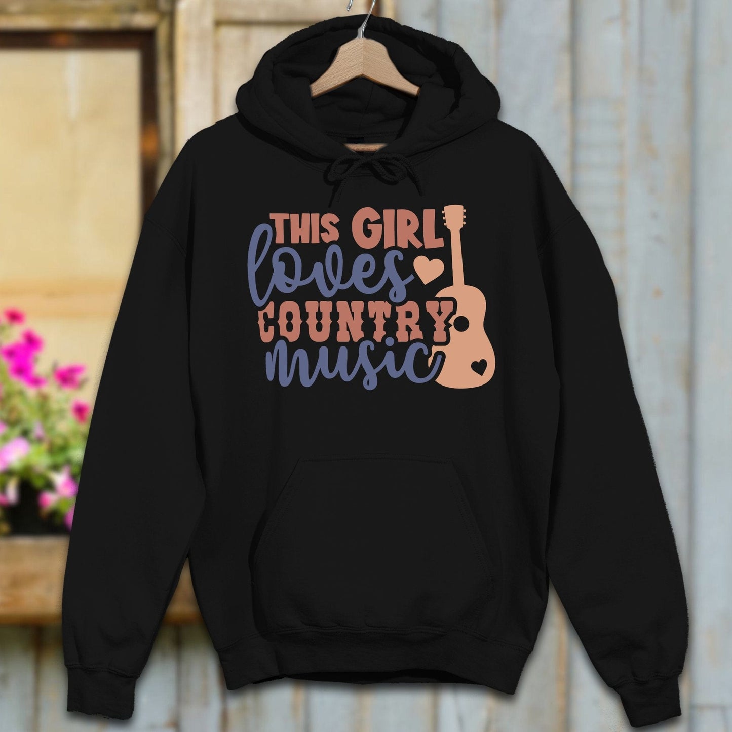 Physical Item S / Black This Girl Loves Country Music Hoodie