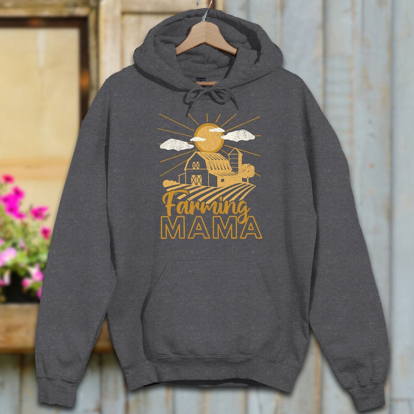 Physical Item S / Dark Heather Farming Mama Hoodie