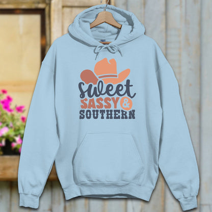 Physical Item S / Light Blue Sweet Sassy Southern Cowgirl Hoodie