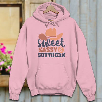 Physical Item S / Light Pink Sweet Sassy Southern Cowgirl Hoodie