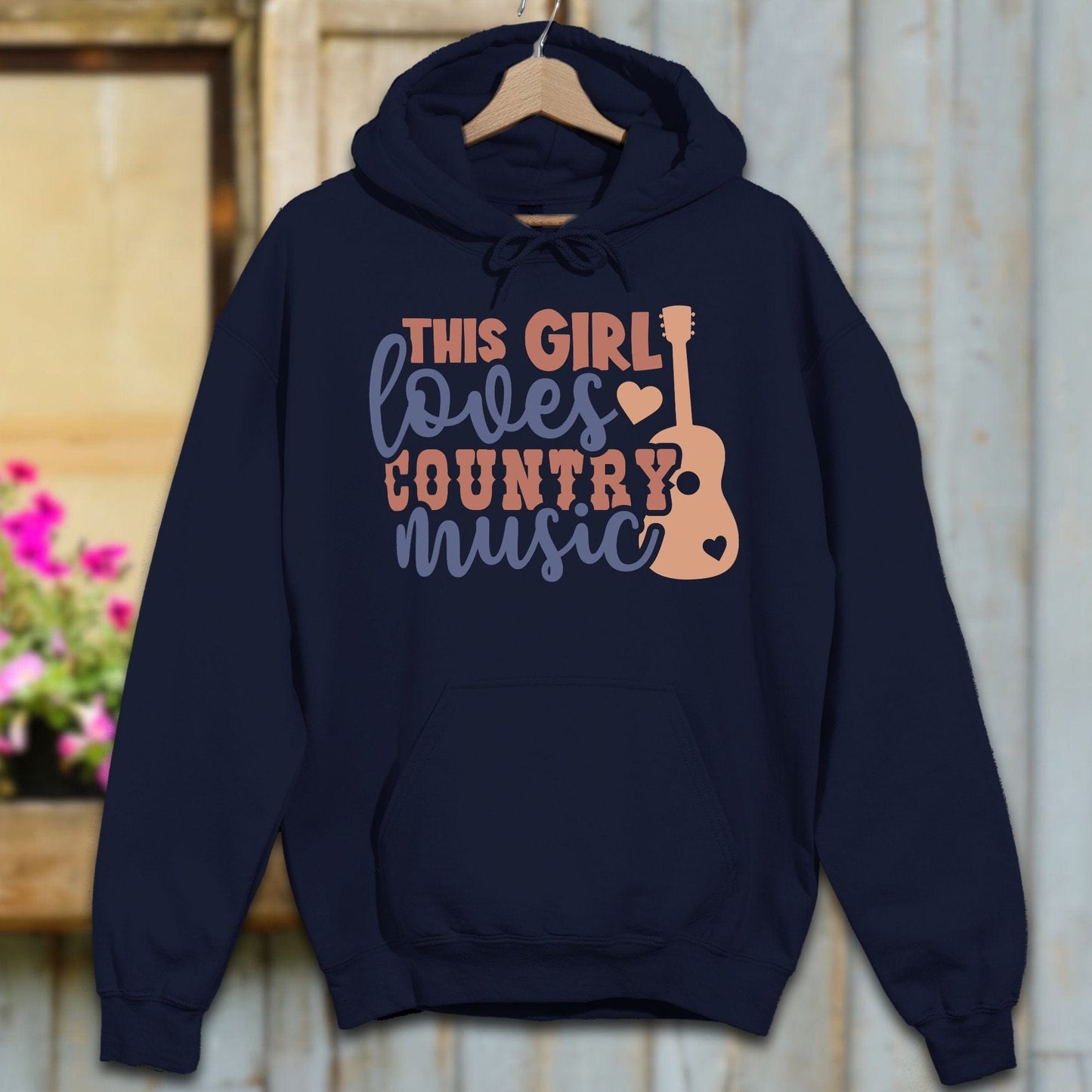 Physical Item S / Navy This Girl Loves Country Music Hoodie