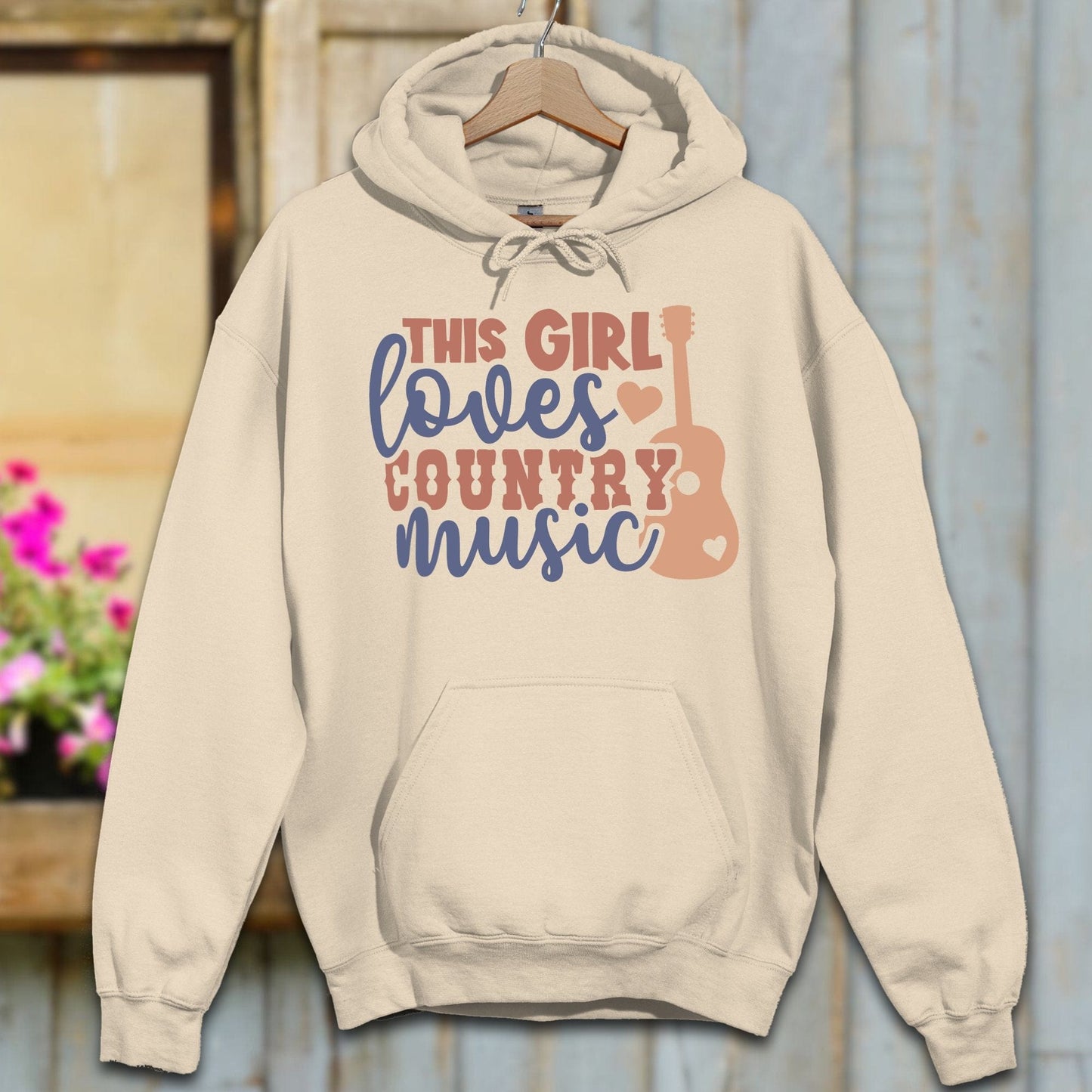 Physical Item S / Sand This Girl Loves Country Music Hoodie