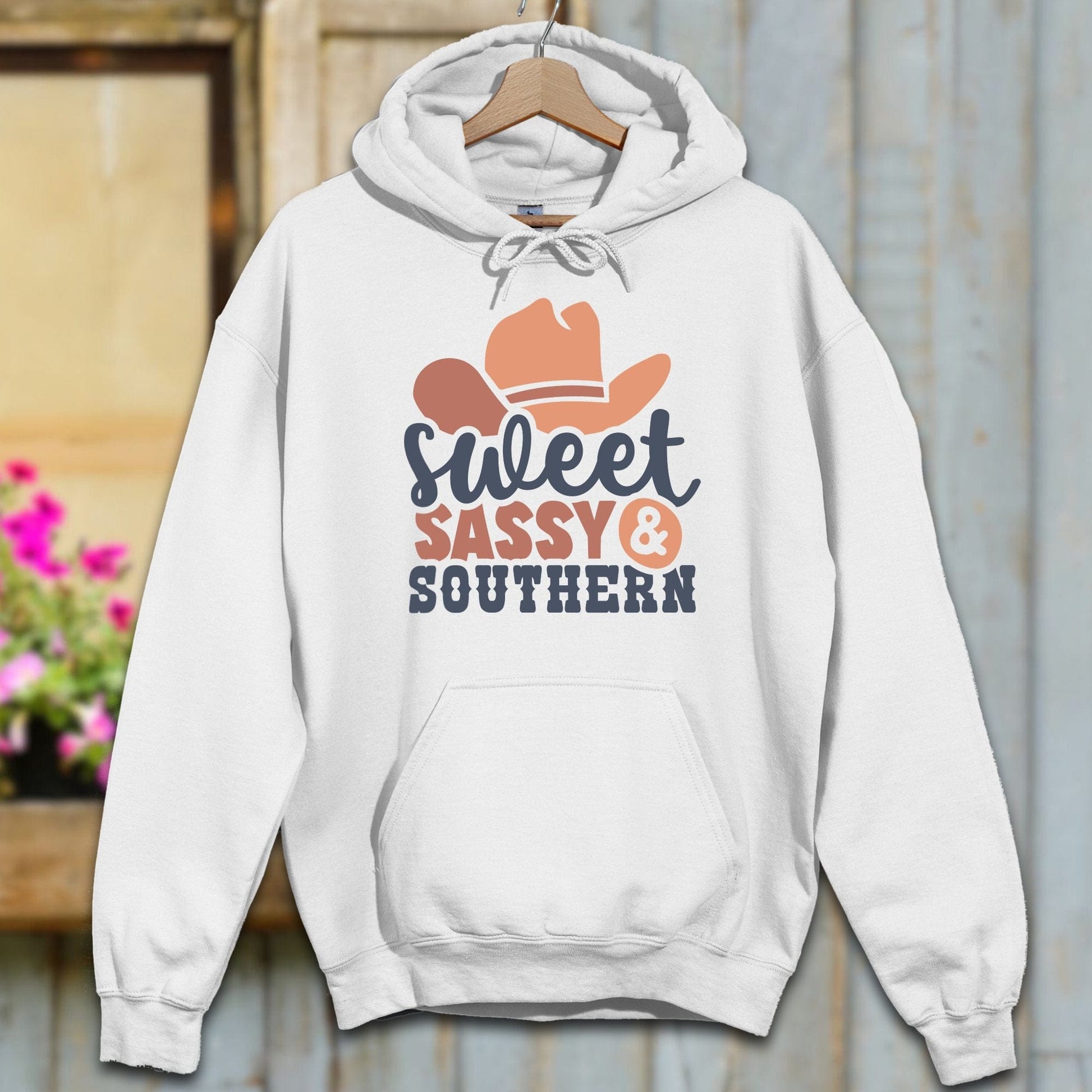 Physical Item S / White Sweet Sassy Southern Cowgirl Hoodie