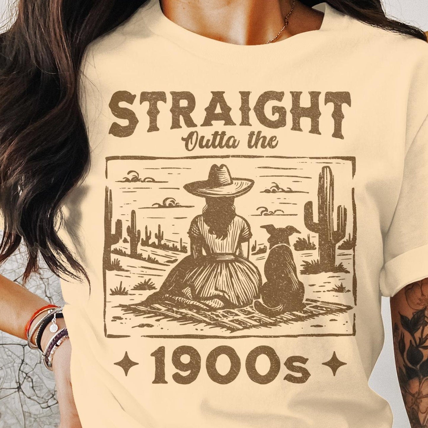 Physical Item Straight Outta the 1900s Girl Shirt