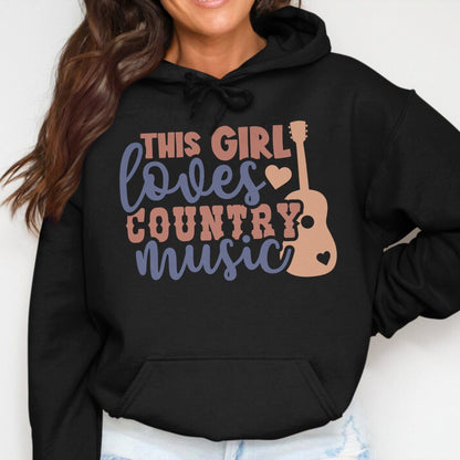 Physical Item This Girl Loves Country Music Hoodie