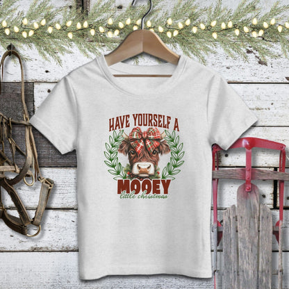 Physical Item Toddler T-shirt / 2T / Athletic Heather Mooey Little Christmas Youth Shirt