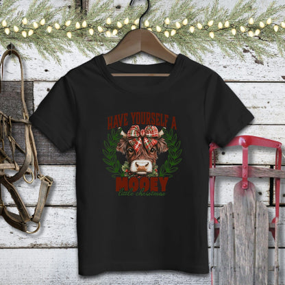 Physical Item Toddler T-shirt / 2T / Black Mooey Little Christmas Youth Shirt