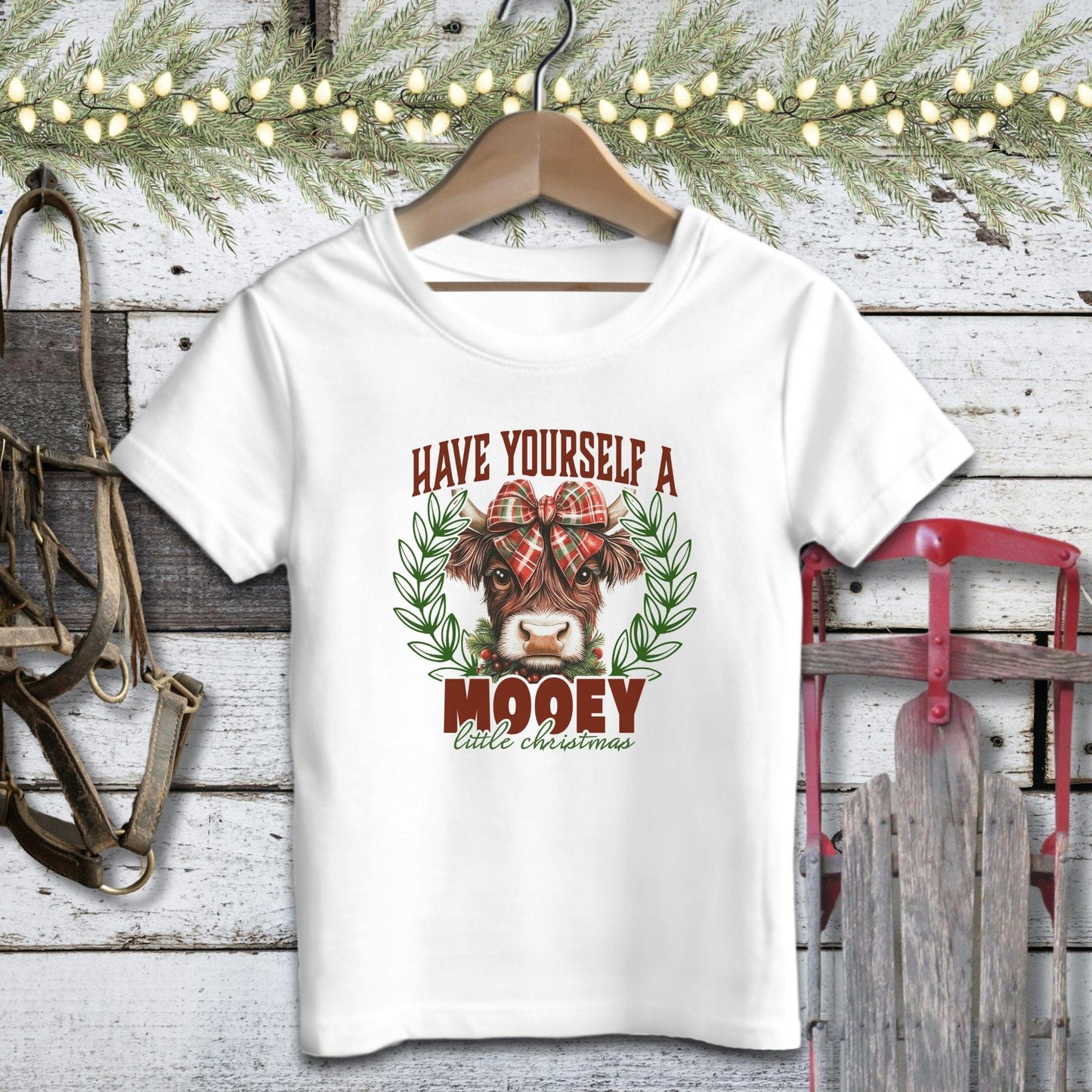 Physical Item Toddler T-shirt / 2T / White Mooey Little Christmas Youth Shirt