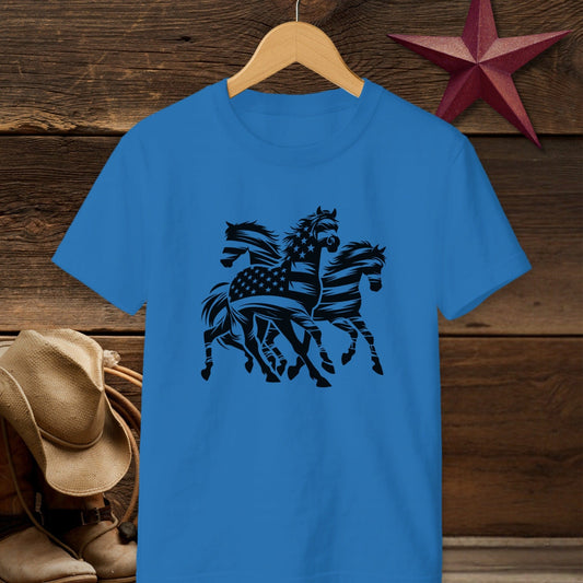Physical Item XS (2-4) / Royal Patriotic Grace Horses T-shirt (Youth)