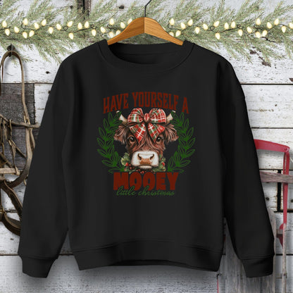 Physical Item Youth Sweatshirt / XS / Black Mooey Little Christmas Youth Shirt