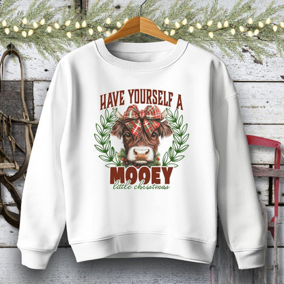 Physical Item Youth Sweatshirt / XS / White Mooey Little Christmas Youth Shirt