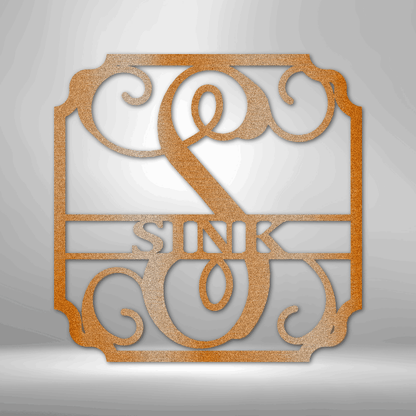 Steel Sign Copper / 12" Custom Classic Family Name Metal Art Sign