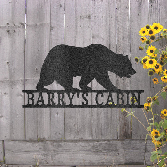 Steel Sign Custom Bear Metal Art Sign