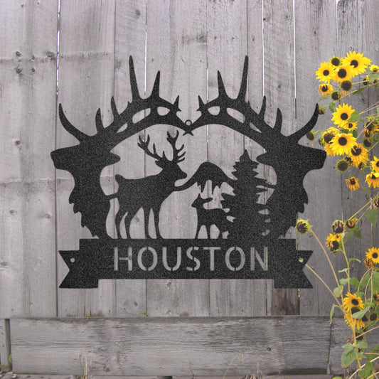 Steel Sign Custom Big Antler Metal Art Sign