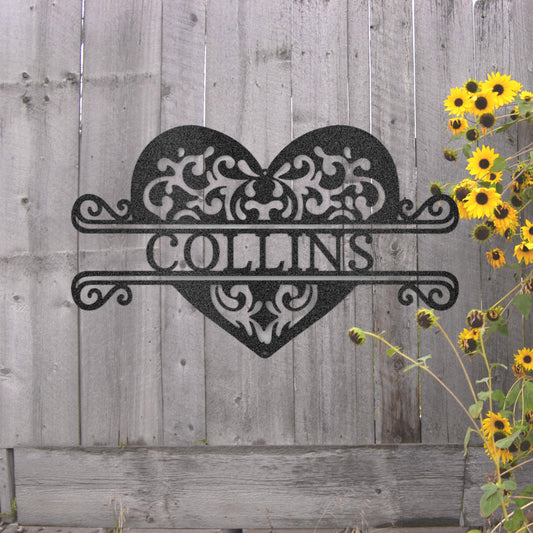 Steel Sign Custom Fancy Heart Metal Art Sign