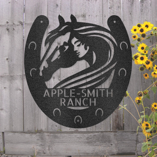 Steel Sign Custom Horse Owner Metal Art Sign