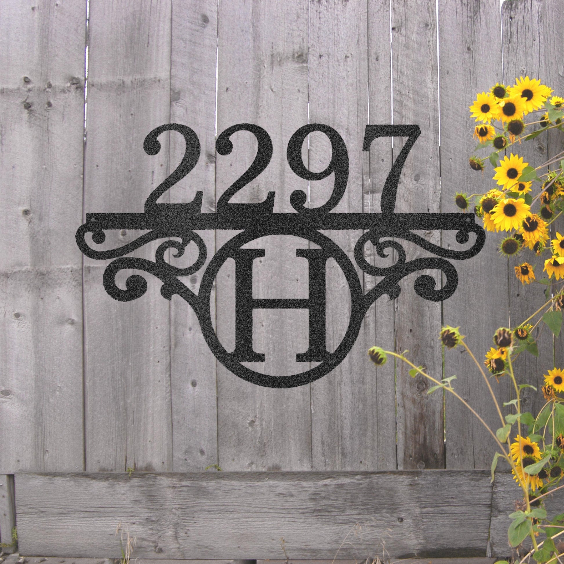 Steel Sign Custom Initial Address Metal Art Sign