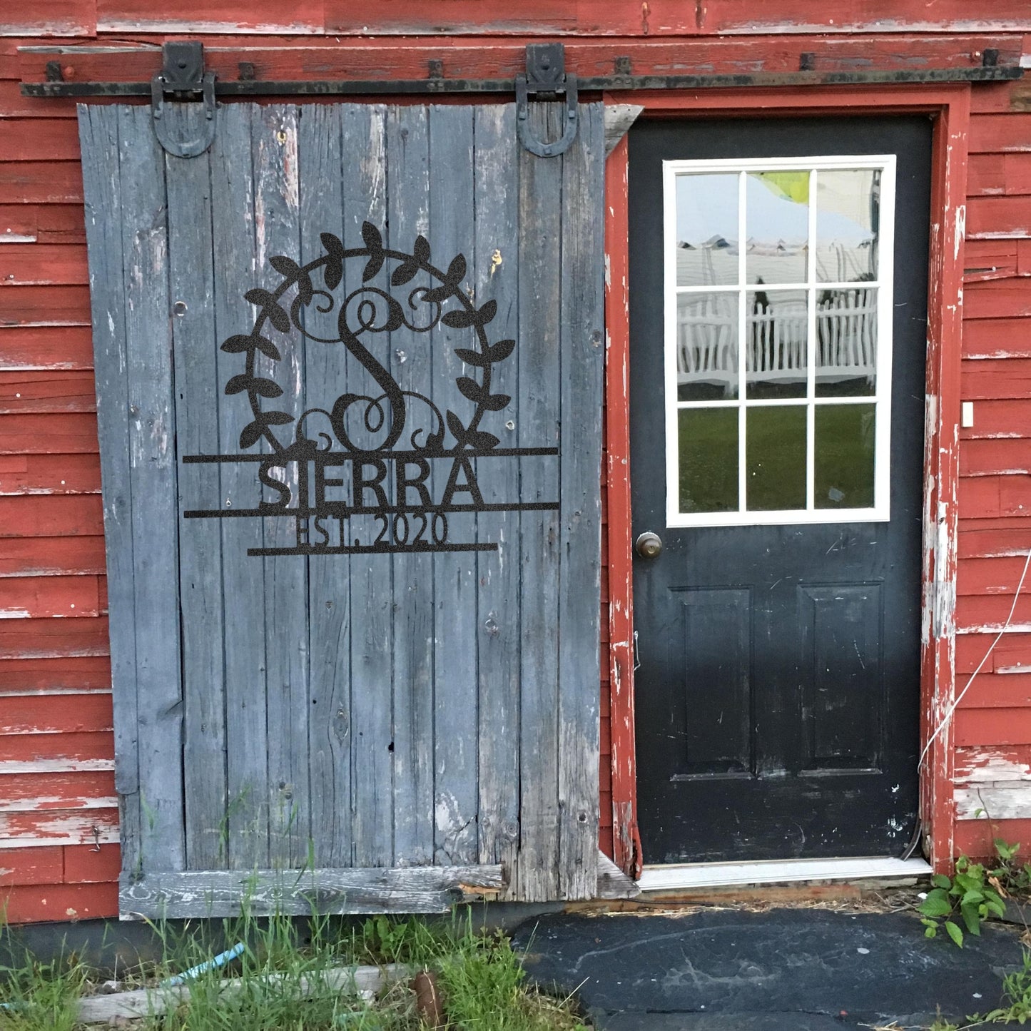 Steel Sign Custom Initial Crest Metal Art Sign