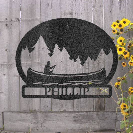 Steel Sign Custom Midnight Rowing Metal Art Sign