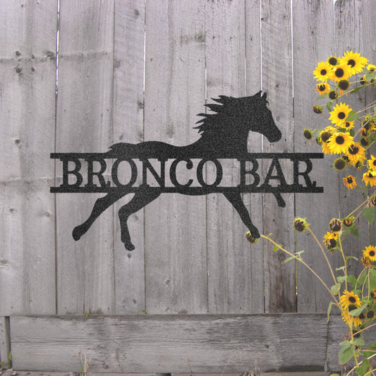 Steel Sign Custom Sprinting Horse Metal Art Sign