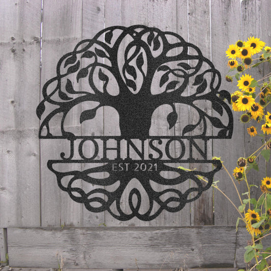 Steel Sign Custom Tree of Life Metal Art Sign