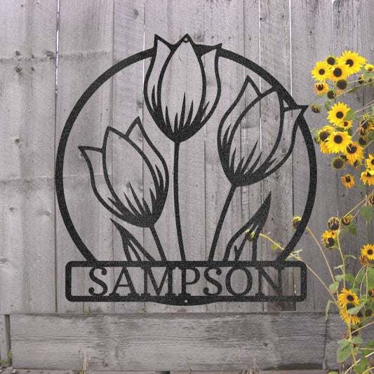 Steel Sign Custom Wild Tulip Metal Art Sign