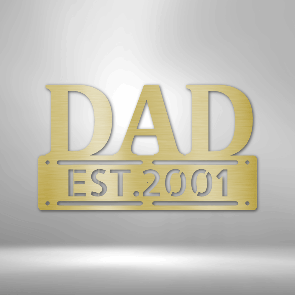 Steel Sign Gold / 12" Custom Father's Day Metal Art Sign