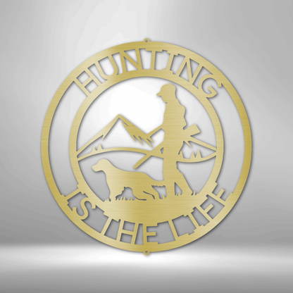 Steel Sign Gold / 12" Custom The Hunter Monogram - Steel sign