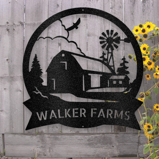 Steel Sign Personalized Farm Metal Art Sign