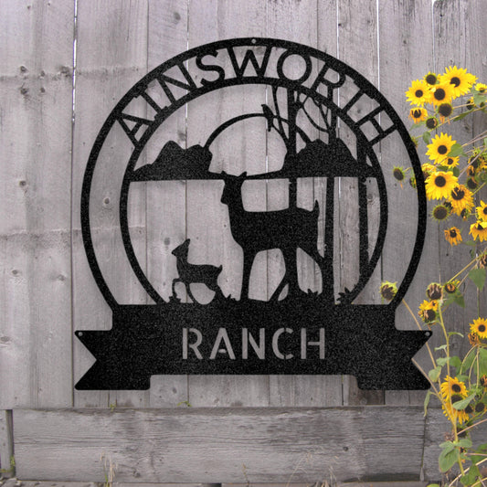 Steel Sign Personalized Farm Sun Set Metal Art Sign