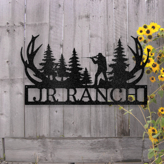 Steel Sign Personalized Hunter Metal Art Sign