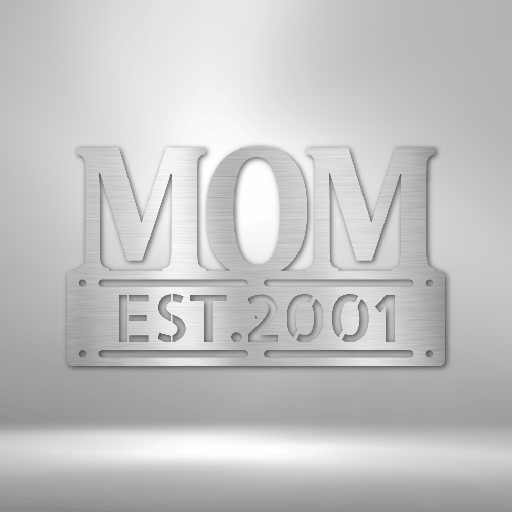 Steel Sign Silver / 12" Custom Mother's Day Plaque Metal Art Sign