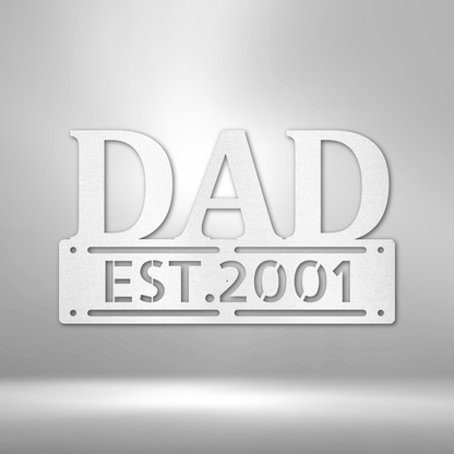 Steel Sign White / 12" Custom Father's Day Metal Art Sign