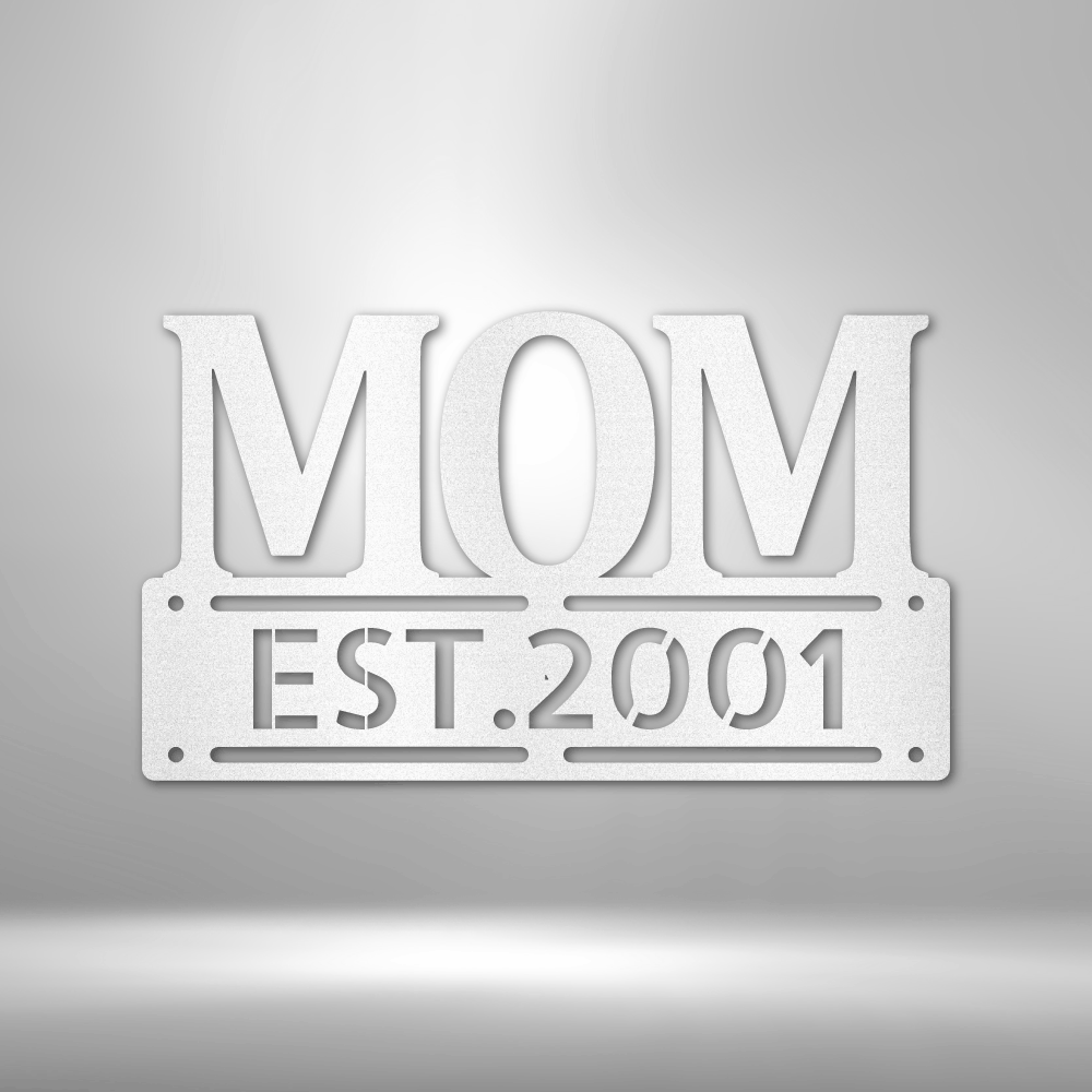 Steel Sign White / 12" Custom Mother's Day Plaque Metal Art Sign