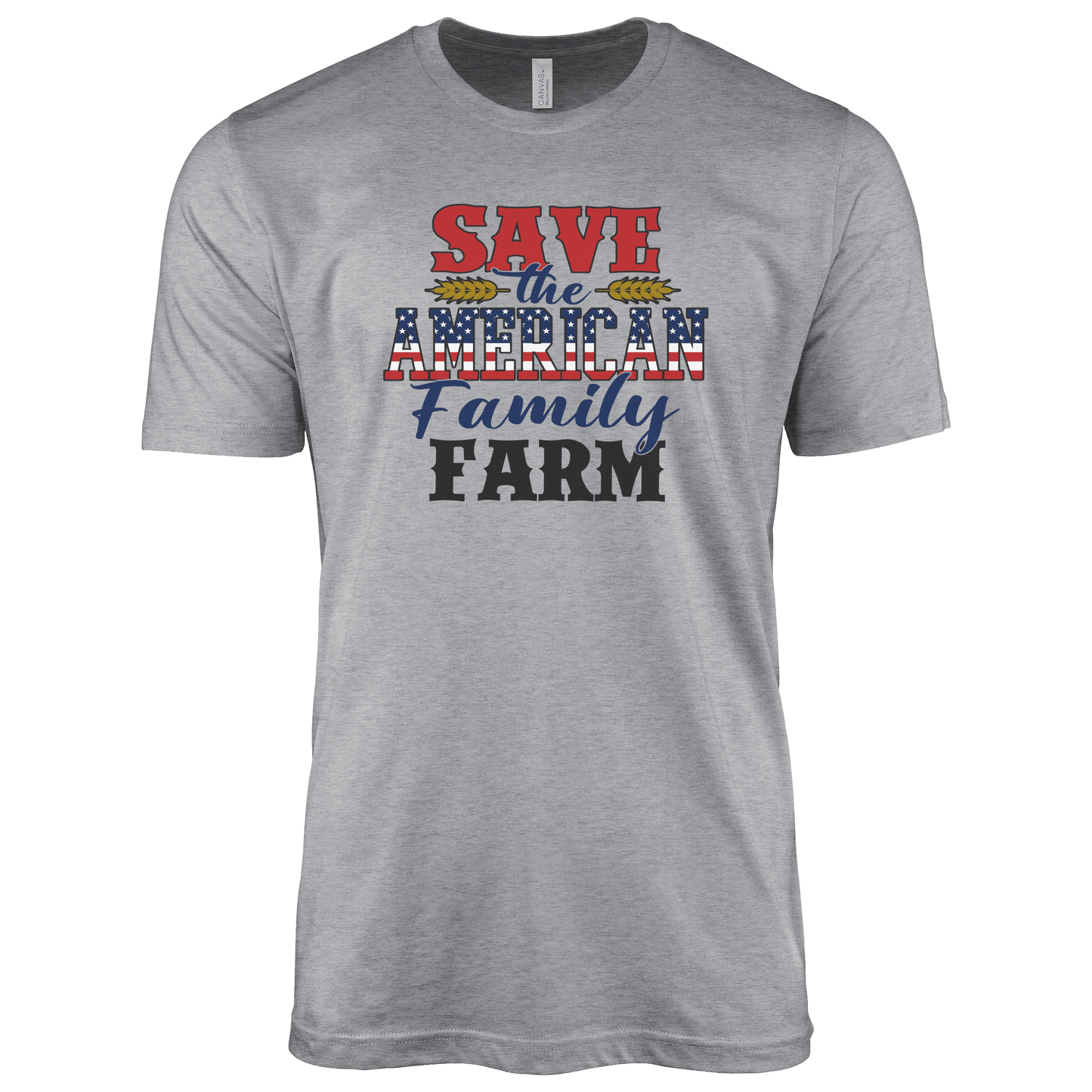 T-Shirt Adult T-shirt / S / Athletic Heather Patriotic Save the American Farm Shirt