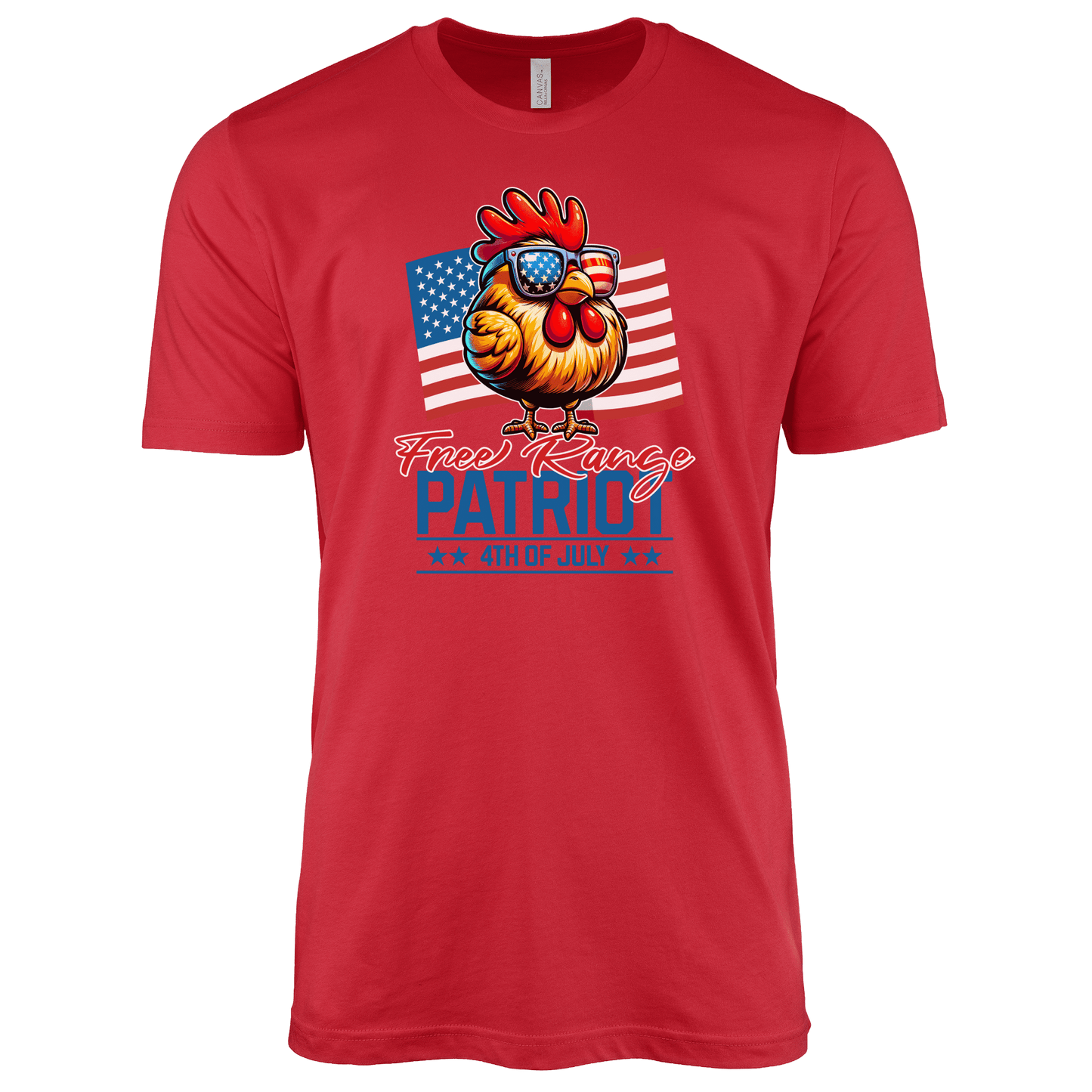 T-Shirt Adult T-shirt / S / Red Free Range Patriot 4th of July Shirt